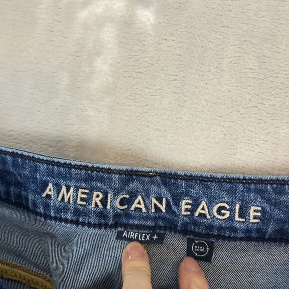 American Eagle Jeans Mens 28x34 Blue Denim Athletic Fit Stretch Skinny Preppy - Picture 8 of 13